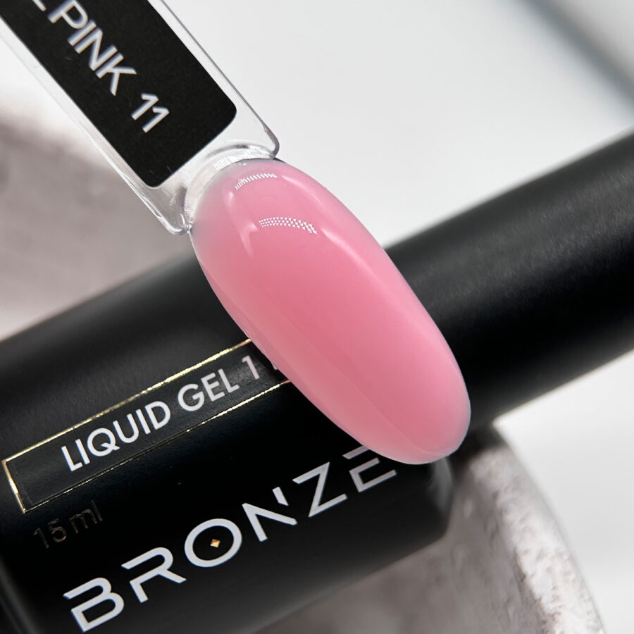 Моделирующий Ликвид гель Bronze Liquid gel #11 Crystal Pink, 15 мл
